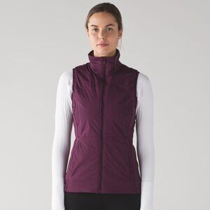 Lululemon Women's Plum Run For Cold Primaloft Full Zip Puffer Vest Jacket Size 4
